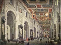 Interior of the San Giovanni Laterano in Rome